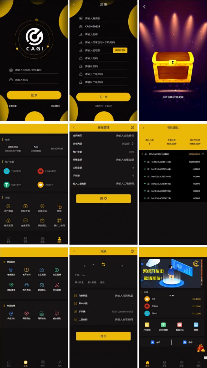 【CAGI虚拟币源码】理财H5网站区块链+投资分红+杠杆转账+完整运营版_游侠源码网