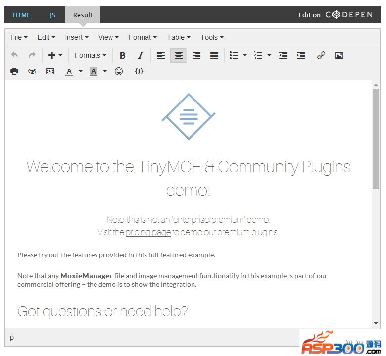 TinyMCE(可视化HTML编辑器)v5.5.0
