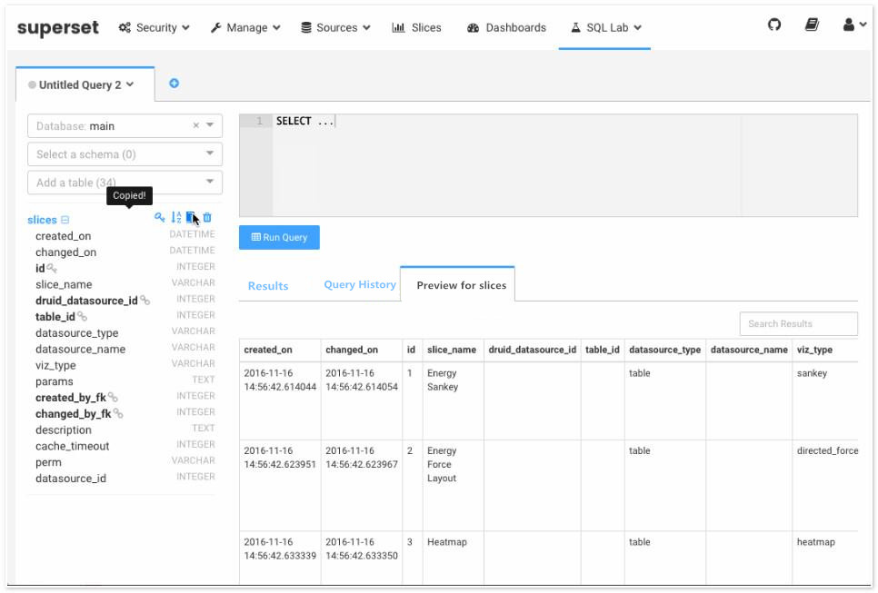 【Apache Superset v0.38.0】开源的数据探查与可视化平台+企业级商业智能Web应用程序
