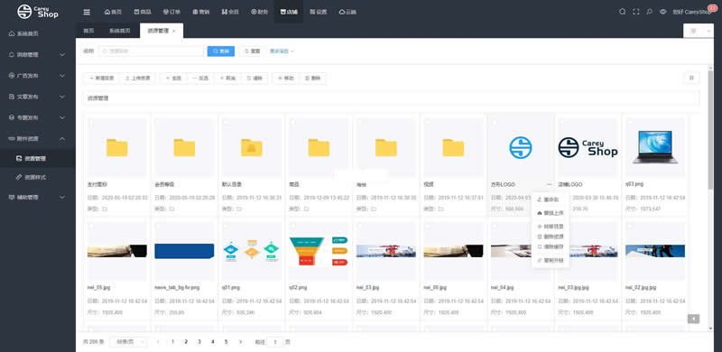 【CareyShop商城框架系统v1.2.8】简洁快速高性能商城框架系统+前后端分离+支持分布式部署