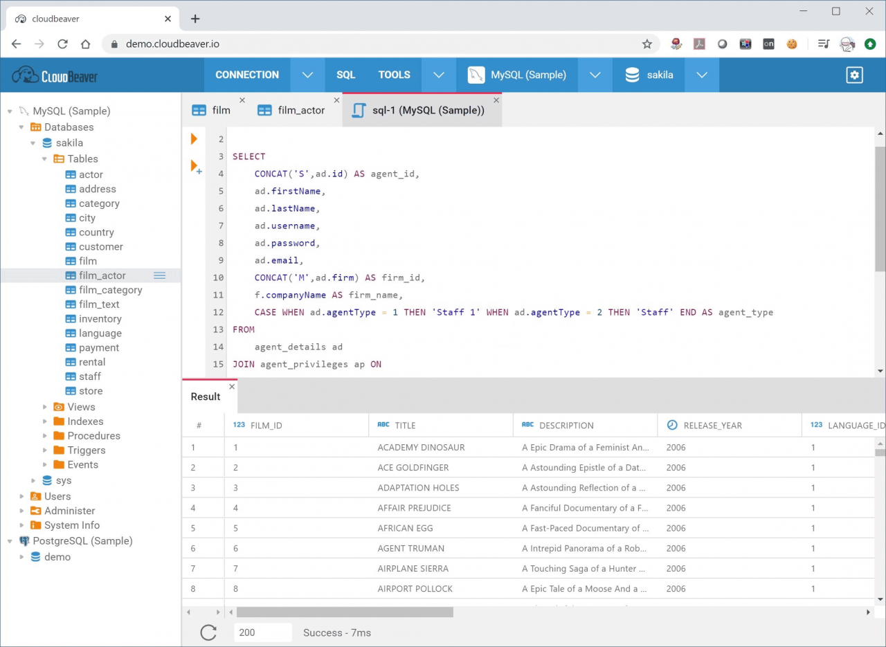 【CloudBeaver云数据库管理工具v1.2.0】能够像常规电子表格一样处理数据+跨平台+以模块化架构编写