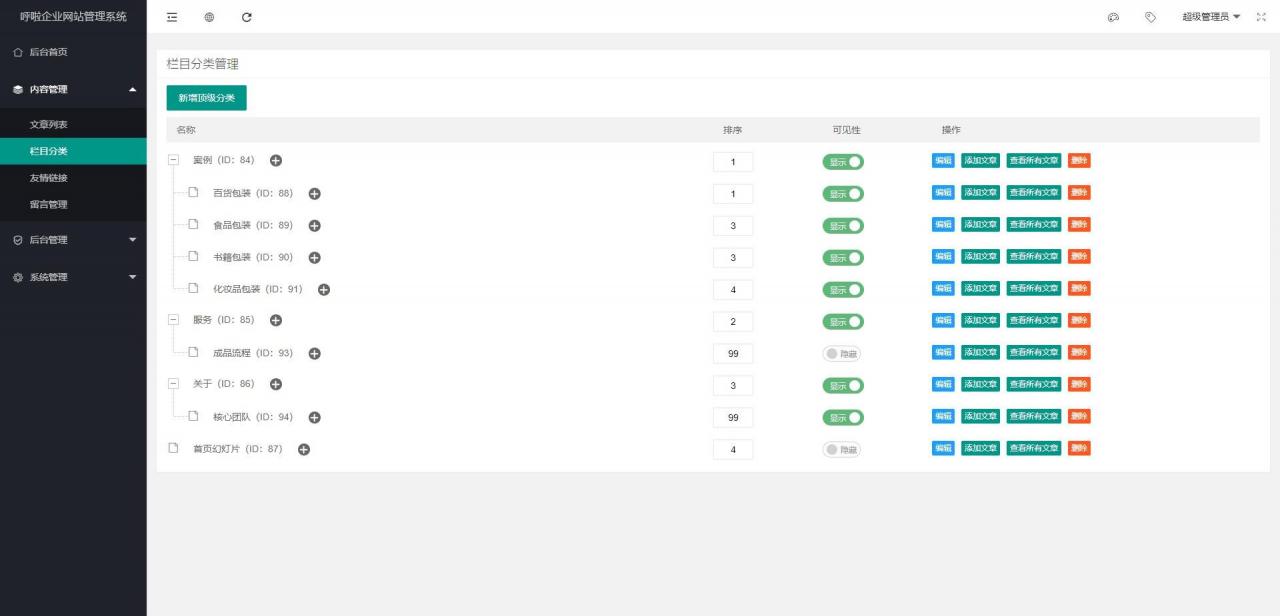 【HulaCWMS v2.0.5.1】呼啦企业网站管理系统+政府单位网站建设+上百套不同行业网站模板