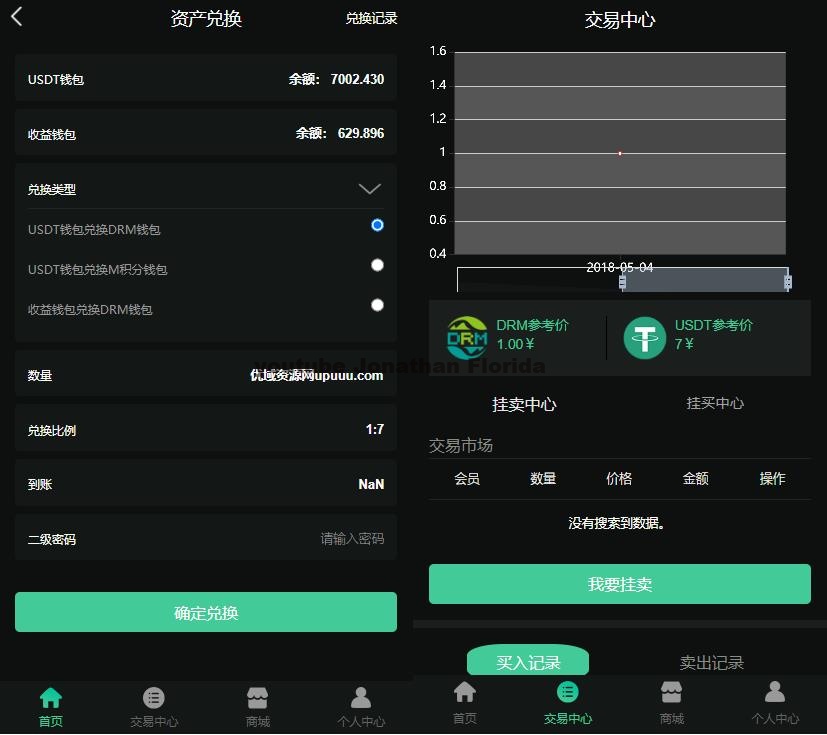 最新DRM区块链挖矿系统交易中心带推广分成源码