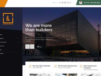 创意的工业建筑企业网站模板