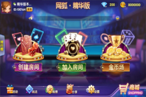 【房卡+金币】最新网狐精华版（H5+LUA移动端）棋牌完整运营级
