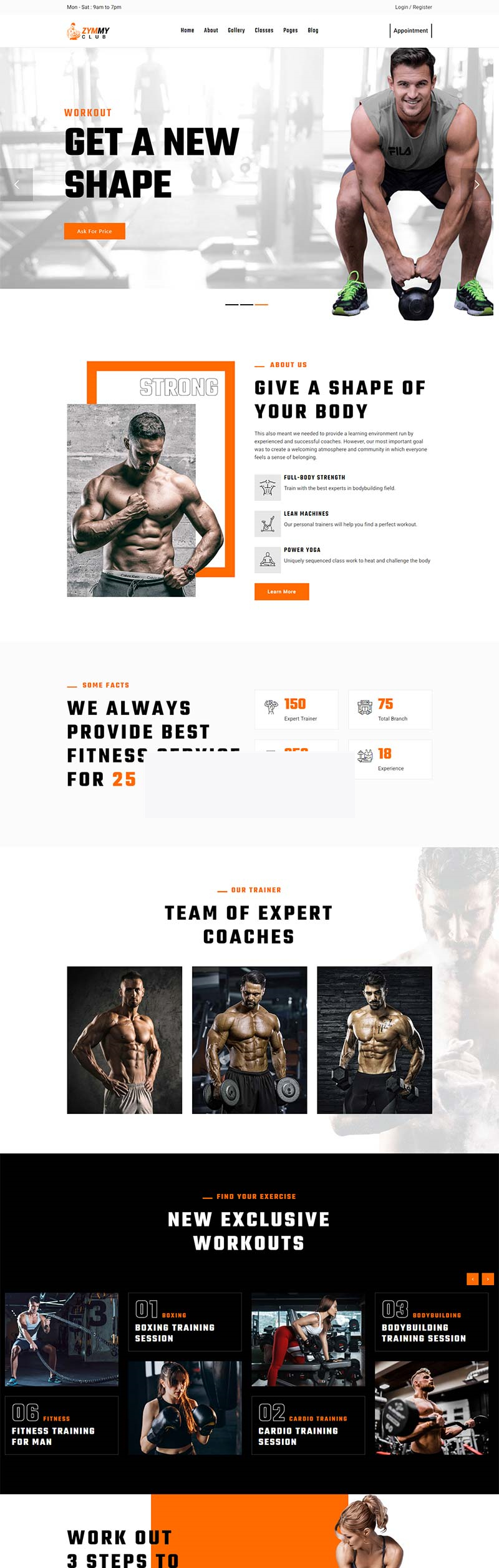 html5健身俱乐部静态网站模板 html5健身俱乐部静态网站模板