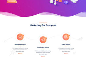 云主机域名服务网站HTML5静态网站模板