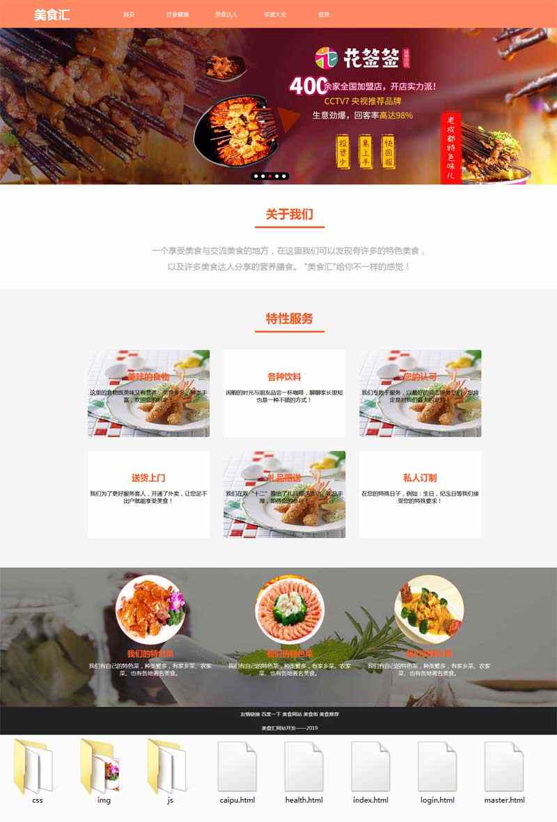 健康美食交流网站静态html模板 健康美食交流网站静态html模板