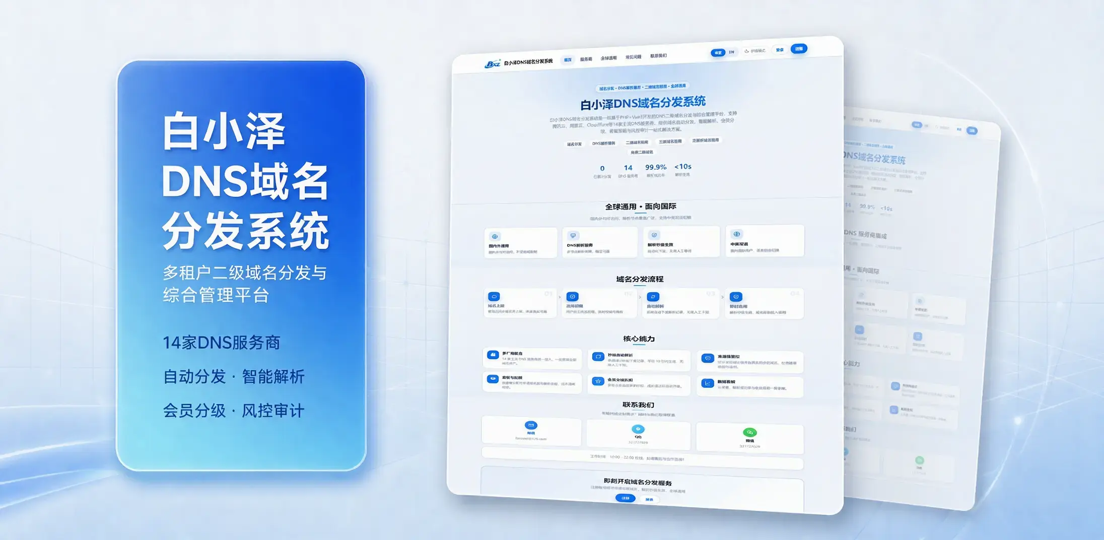 白小泽DNS域名分发系统 公测版 v1.0.0